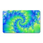 Colorful Blue and Green Spiral Fractal  Magnet (Rectangular)