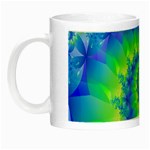 Colorful Blue and Green Spiral Fractal  Night Luminous Mug