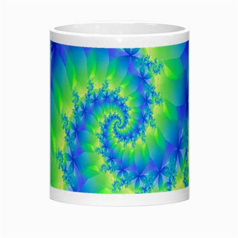 Colorful Blue and Green Spiral Fractal  Morph Mug from ArtsNow.com Center