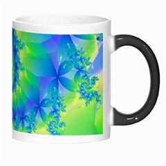 Colorful Blue and Green Spiral Fractal  Morph Mug from ArtsNow.com Right