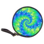 Colorful Blue and Green Spiral Fractal  Classic 20-CD Wallet