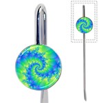 Colorful Blue and Green Spiral Fractal  Book Mark