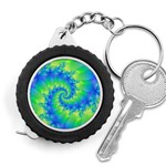 Colorful Blue and Green Spiral Fractal  Measuring Tape