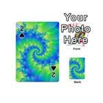 Colorful Blue and Green Spiral Fractal  Playing Cards 54 (Mini)