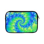 Colorful Blue and Green Spiral Fractal  Apple iPad Mini Zipper Case