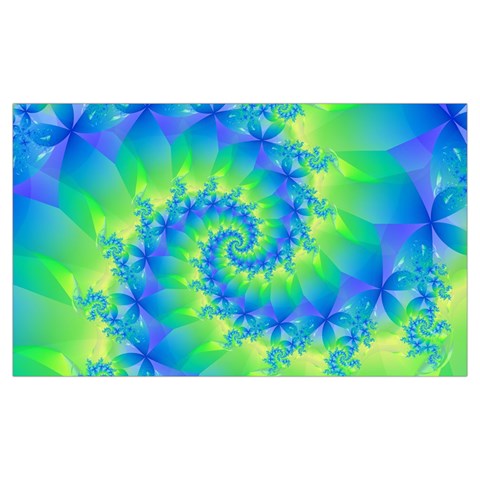 Colorful Blue and Green Spiral Fractal  Samsung Note 4 Hardshell Back Case from ArtsNow.com Front