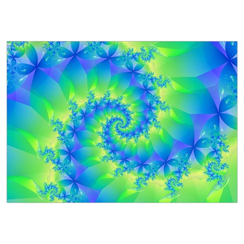 Colorful Blue and Green Spiral Fractal  Samsung Galaxy Note 4 Case (White) from ArtsNow.com Front