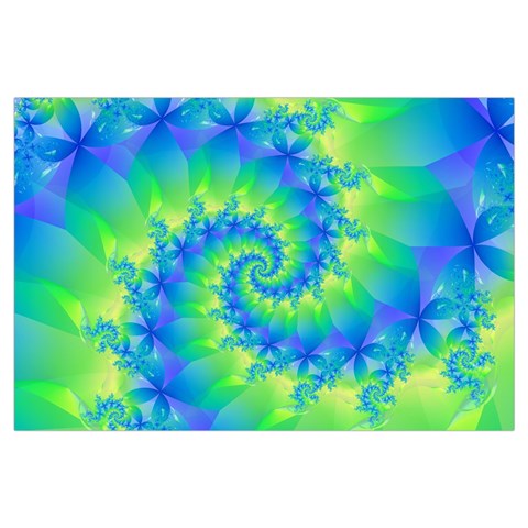 Colorful Blue and Green Spiral Fractal  Samsung Galaxy Note 4 Case (Black) from ArtsNow.com Front