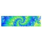 Colorful Blue and Green Spiral Fractal  Satin Scarf (Oblong)