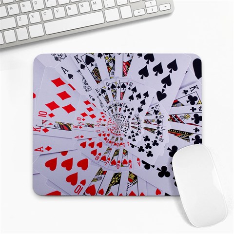 Poker Royal Flush All Suits Droste Spiral Large Mousepad from ArtsNow.com Front