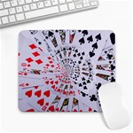 Poker Royal Flush All Suits Droste Spiral Large Mousepad