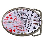 Poker Royal Flush All Suits Droste Spiral Belt Buckle