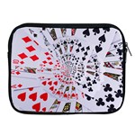 Poker Royal Flush All Suits Droste Spiral Apple iPad 2/3/4 Zipper Case