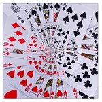 Poker Royal Flush All Suits Droste Spiral Large Satin Scarf (Square)