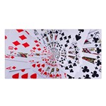 Poker Royal Flush All Suits Droste Spiral Satin Shawl