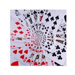 Poker Royal Flush All Suits Droste Spiral Small Satin Scarf (Square)