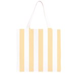 Vertical Stripes - White and Peach Orange Grocery Light Tote Bag