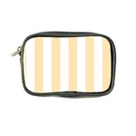 Vertical Stripes - White and Peach Orange Coin Purse