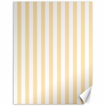 Vertical Stripes - White and Peach Orange Canvas 12  x 16 