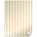 Vertical Stripes - White and Peach Orange Canvas 18  x 24 