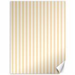 Vertical Stripes - White and Peach Orange Canvas 36  x 48 