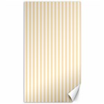 Vertical Stripes - White and Peach Orange Canvas 40  x 72 