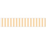 Vertical Stripes - White and Sunset Orange Flano Scarf (Large)