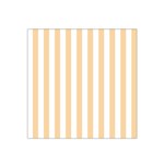 Vertical Stripes - White and Sunset Orange Satin Bandana Scarf