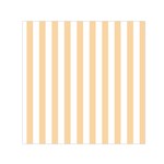 Vertical Stripes - White and Sunset Orange Small Satin Scarf  (Square)