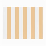 Vertical Stripes - White and Sunset Orange Small Glasses Cloth