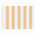 Vertical Stripes - White and Sunset Orange Large Glasses Cloth (2 Sides)