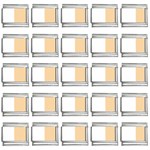 Vertical Stripes - White and Sunset Orange 9mm Italian Charm (25 pack)