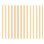 Vertical Stripes - White and Sunset Orange Double Sided Flano Blanket (Medium)