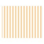 Vertical Stripes - White and Sunset Orange Double Sided Flano Blanket (Large)