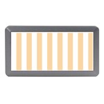 Vertical Stripes - White and Sunset Orange Memory Card Reader (Mini)