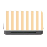 Vertical Stripes - White and Sunset Orange Memory Card Reader with CF