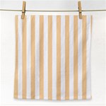 Vertical Stripes - White and Sunset Orange Face Towel