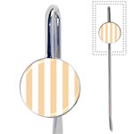 Vertical Stripes - White and Sunset Orange Book Mark