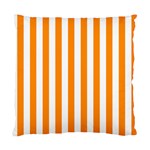 Vertical Stripes - White and Dark Orange Standard Cushion Case (One Side)