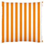 Vertical Stripes - White and Dark Orange Large Cushion Case (One Side)