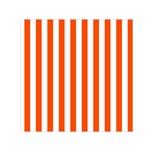 Vertical Stripes - White and Tangelo Orange Small Satin Scarf  (Square)