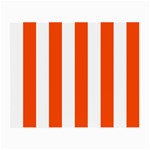 Vertical Stripes - White and Tangelo Orange Small Glasses Cloth