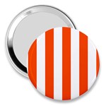 Vertical Stripes - White and Tangelo Orange 3  Handbag Mirror