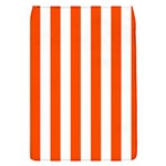 Vertical Stripes - White and Tangelo Orange Removable Flap Cover (S)