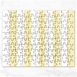 Vertical Stripes - White and Blond Yellow Jigsaw Puzzle (Rectangular)