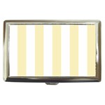 Vertical Stripes - White and Blond Yellow Cigarette Money Case