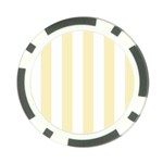 Vertical Stripes - White and Blond Yellow Poker Chip Card Guard