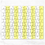 Vertical Stripes - White and Pastel Yellow Jigsaw Puzzle (Rectangular)