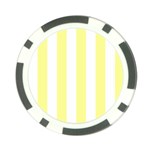 Vertical Stripes - White and Pastel Yellow Poker Chip Card Guard (10 pack)