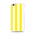 Vertical Stripes - White and Canary Yellow Apple iPhone 6/6S Silicone Case (Transparent)